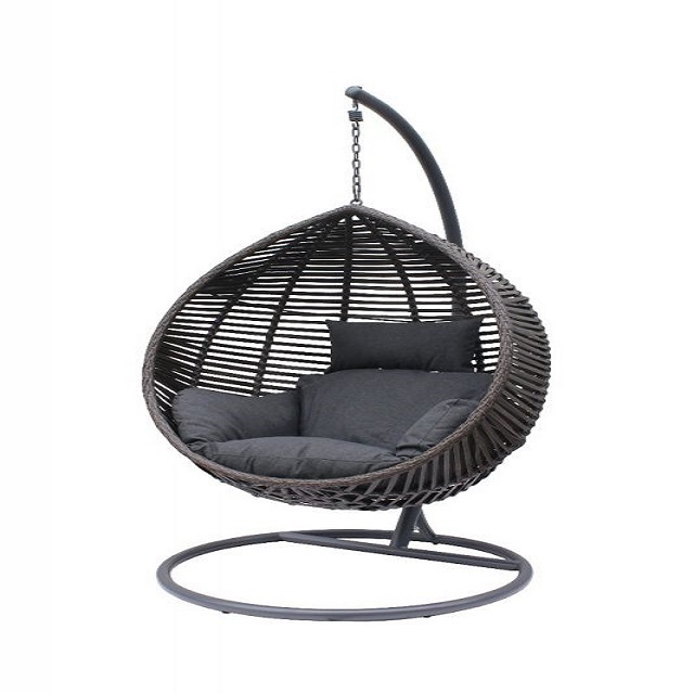 price indoor outdoor patio rattan wicker hanging egg swing chair with metal stand