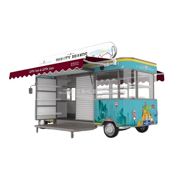 Mobile food truck for sale/Standard Street Fast Mobile Food Cart Truck Trailer with Kitchen