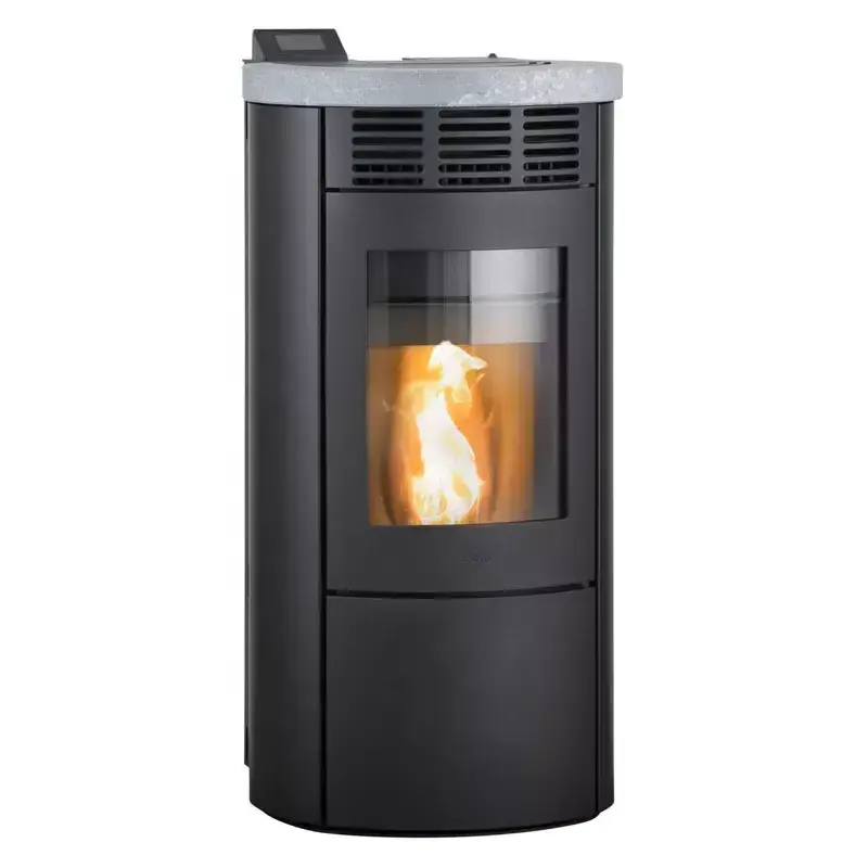 Original Burning Stove Top Warm Air Fan Heat Powered Wood Black Metal Cast Module Material wood pellet stoves for sale