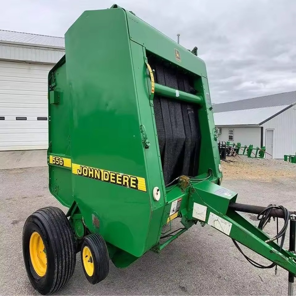 Tractor mounted PTO mini round hay straw john deere 556 baler machine small hay baler for sale