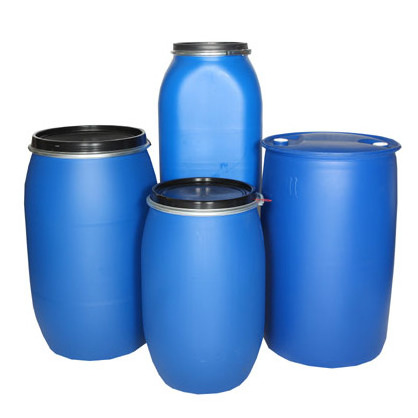 Hot Selling 200L HDPE Blue Plastic Packing Barriers/drum Container with double rings wholesale\Gallon Plastic Drum