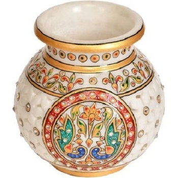 Handicraft Decorative Marble Pot buy latest new design and Natural Decorative Marble Flower Vase