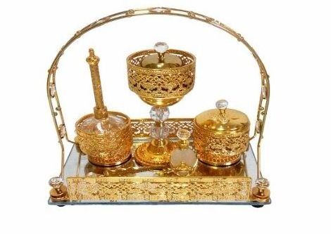 Beautiful Bakhoor Burner Set Vintage Brass Incense Burner mabkhara Religious electric coal incense  Arabic burners