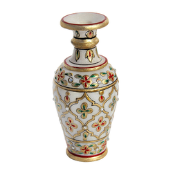 Marble Stone Inlay Soapstone Handmade multi floral work Flower Vase at Best Price in India Wholesaler Manufacturer In India