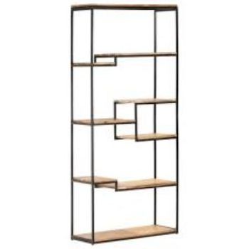 Customized Acacia wood stainless steel bookshelf  highest quality adjustable at best  wholesale  price manufactures in India