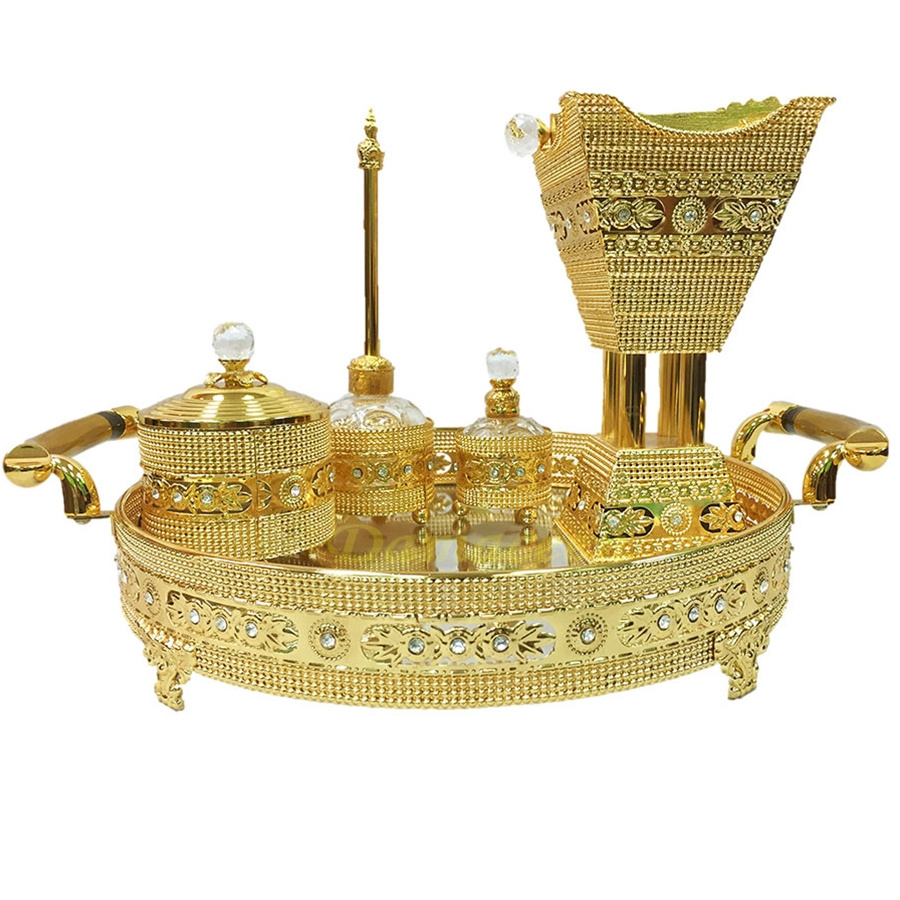 Beautiful Bakhoor Burner Set Vintage Brass Incense Burner mabkhara Religious electric coal incense  Arabic burners