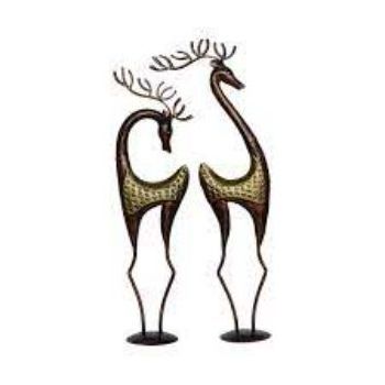 Handicraft Creative Metal Cast Brass Animal Buck Deer Statue | Reindeer Manufacturer Wholesaler In India Delhi