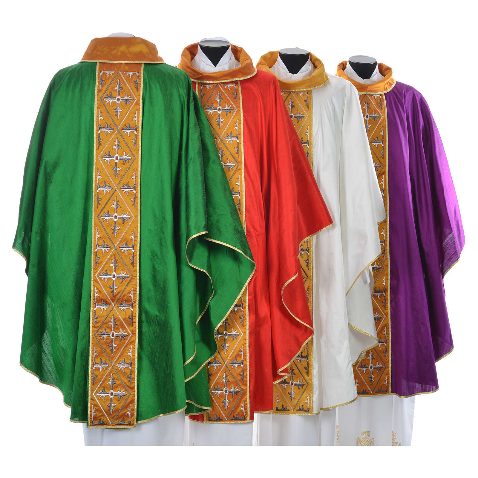 White Catholic Priest Cope Pluvial Vestment & Stole Embroidered Gold  highest quality affordable price at best wholesale price