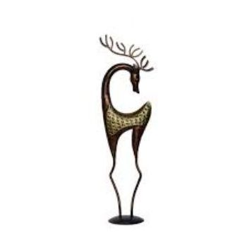 Handicraft Creative Metal Cast Brass Animal Buck Deer Statue | Reindeer Manufacturer Wholesaler In India Delhi