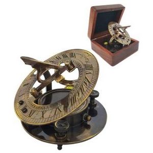 100% Original Brand New Quality Handmade Nautical Solid Brass Antique Design Sundial Compass