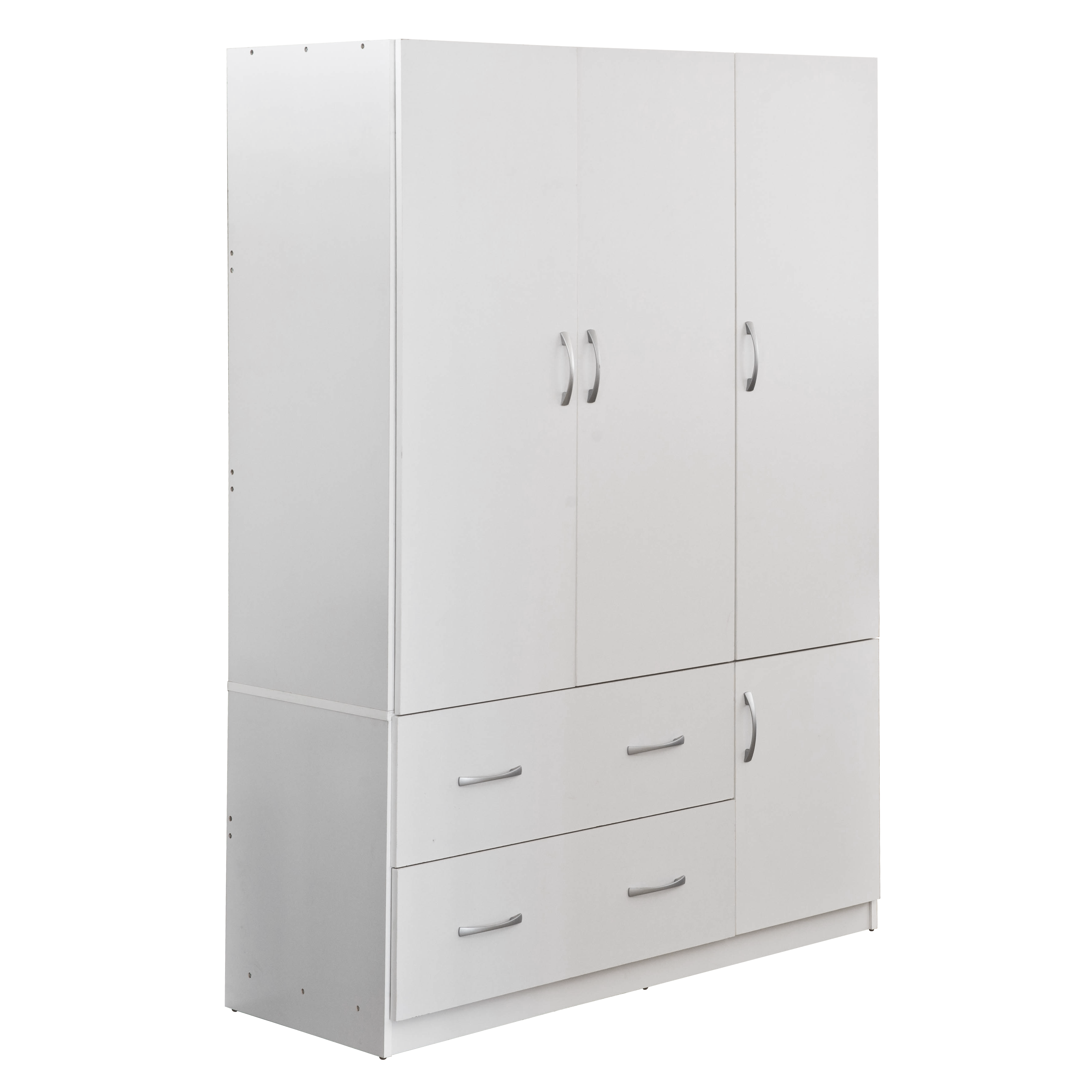 Minimalist Style 4 Door Wardrobe with 2 Big Drawers