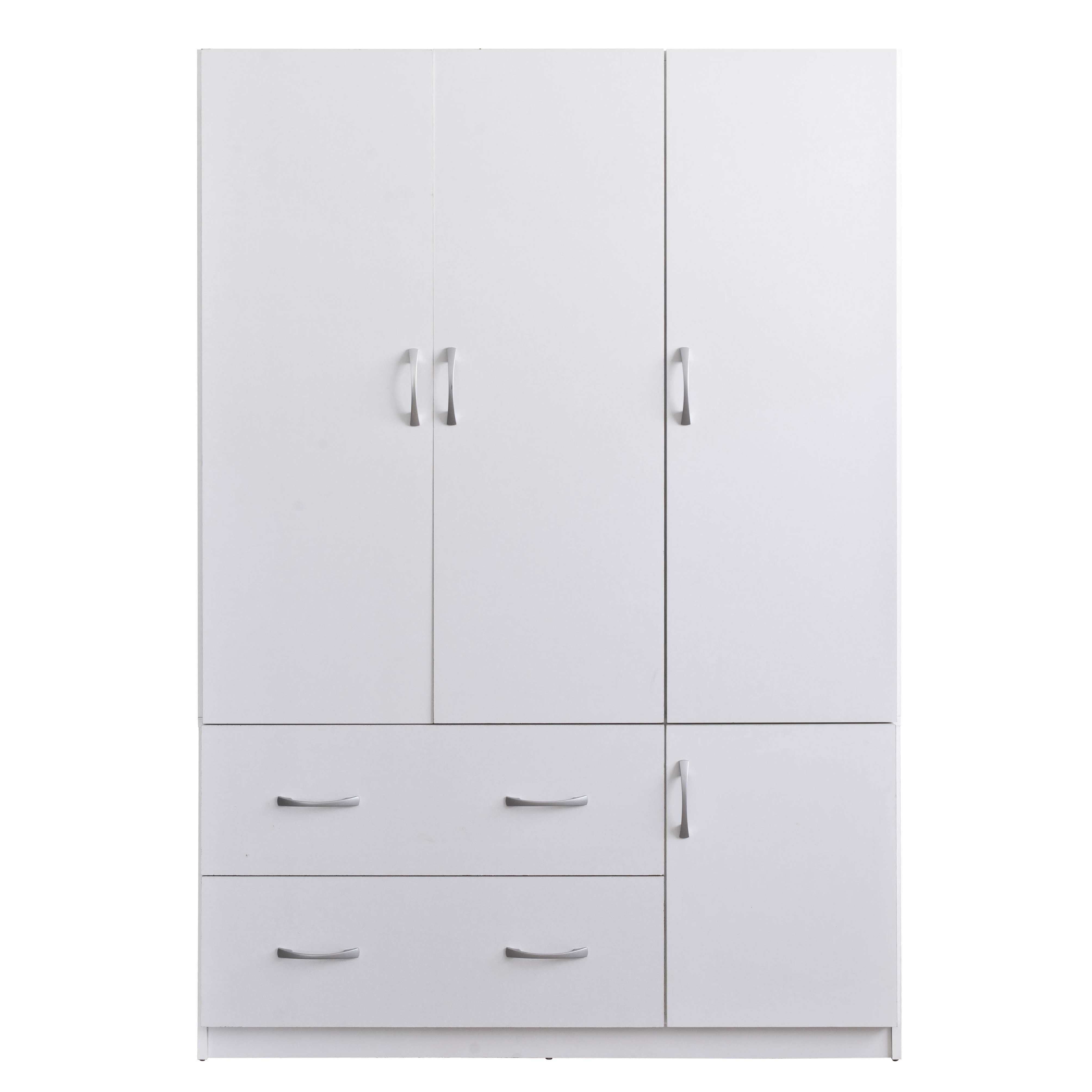 Minimalist Style 4 Door Wardrobe with 2 Big Drawers