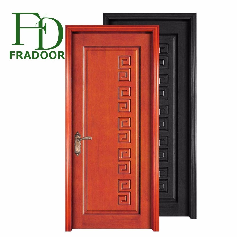 New styles 2 panels office door modern design plywood door safety wooden door design