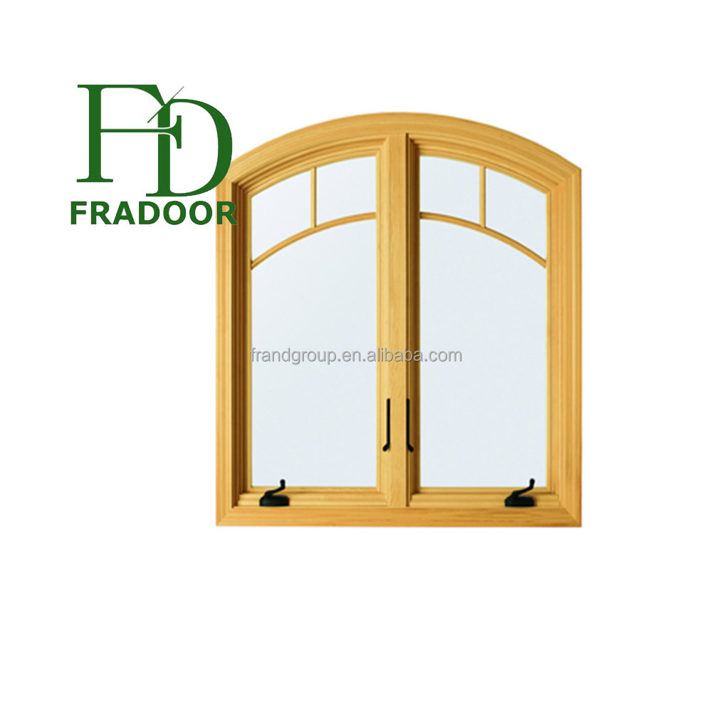 Modern House French French Style Glass Grills Aluminium Frame Arch Round Window