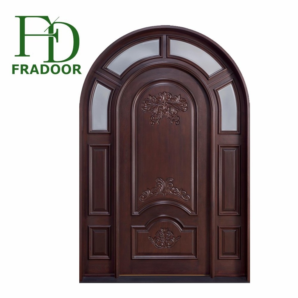 Antique House Single Wooden Arched Entry Door Design in Pakistan