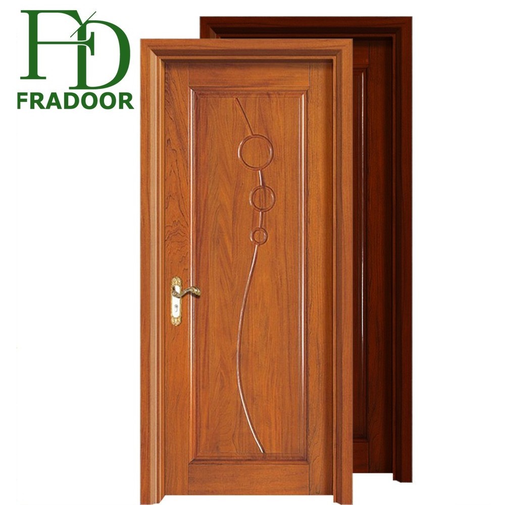 Cheap walnut wood interior single wooden door design philippines