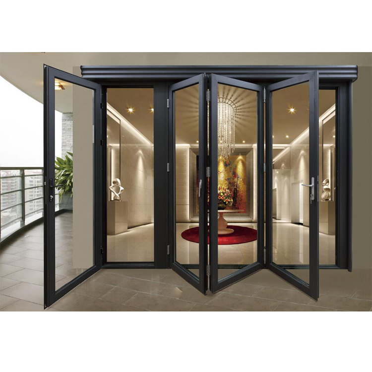 Aluminium Frame/Wooden Frame Folding Glass Windows Folding Doors