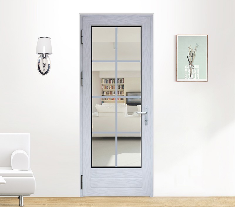 Guangzhou wholesale interior transparent glass aluminium swing door design