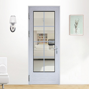 Guangzhou wholesale interior transparent glass aluminium swing door design