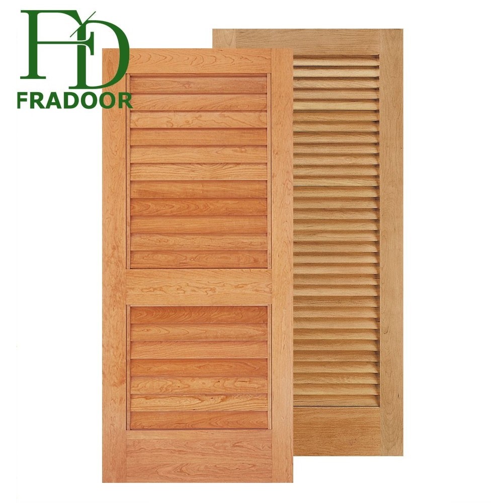 Cheap Wooden Fiber Bathroom Louvered Door For Sale