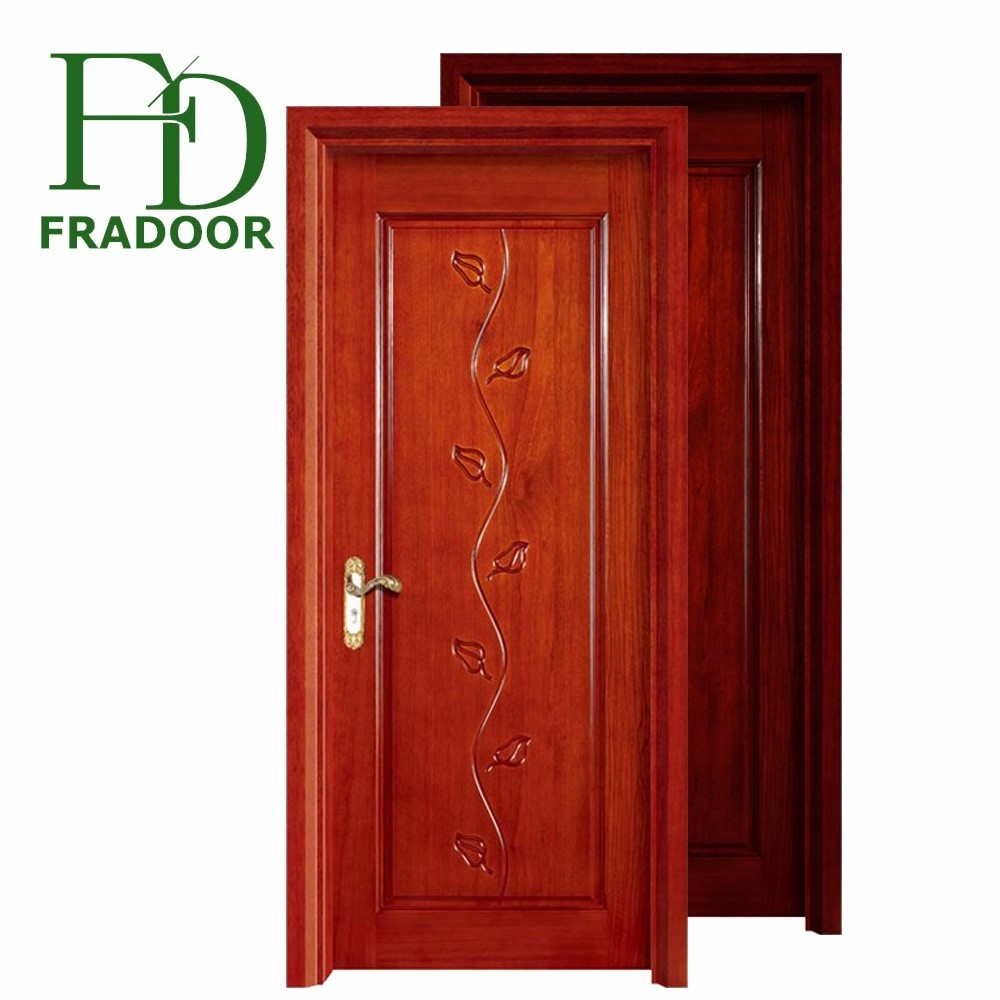 New styles 2 panels office door modern design plywood door safety wooden door design