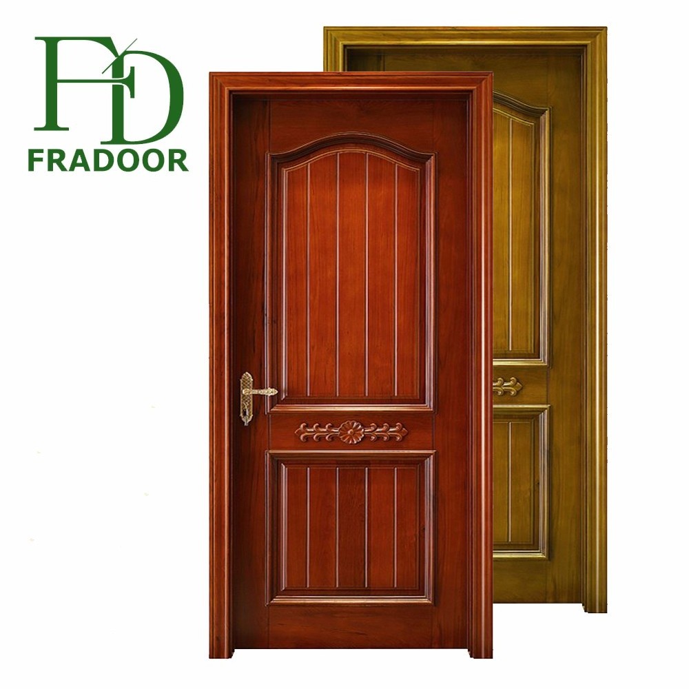 New styles 2 panels office door modern design plywood door safety wooden door design