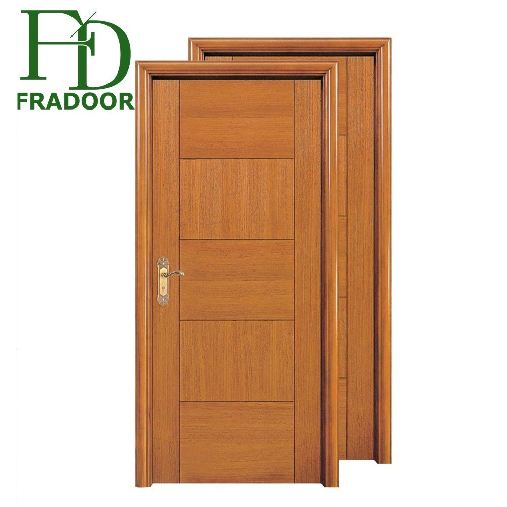 Cheap walnut wood interior single wooden door design philippines