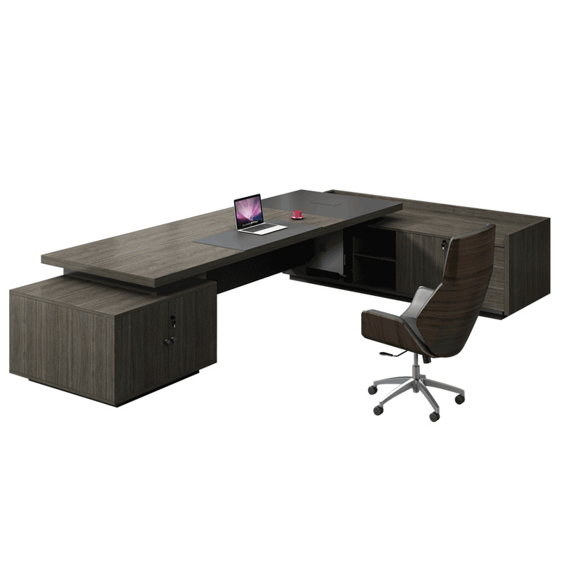 Commercial Hotel Business Suite Desks U-Shape Curved Office Desk Melamine Finishing CEO Business Workstation Table