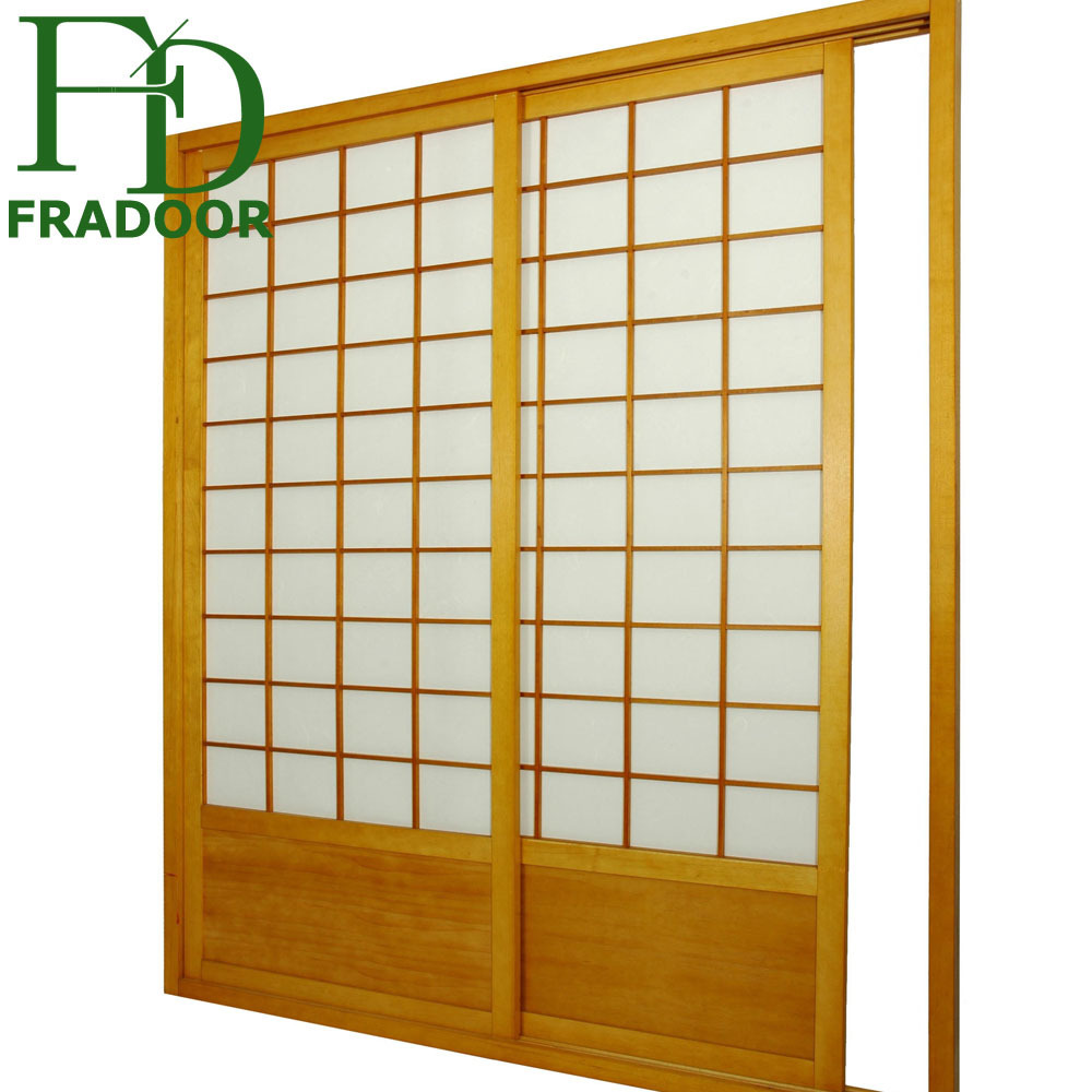 Japanese Style Exterior Corridor Sliding Partition Wooden Shoji Screen Doors