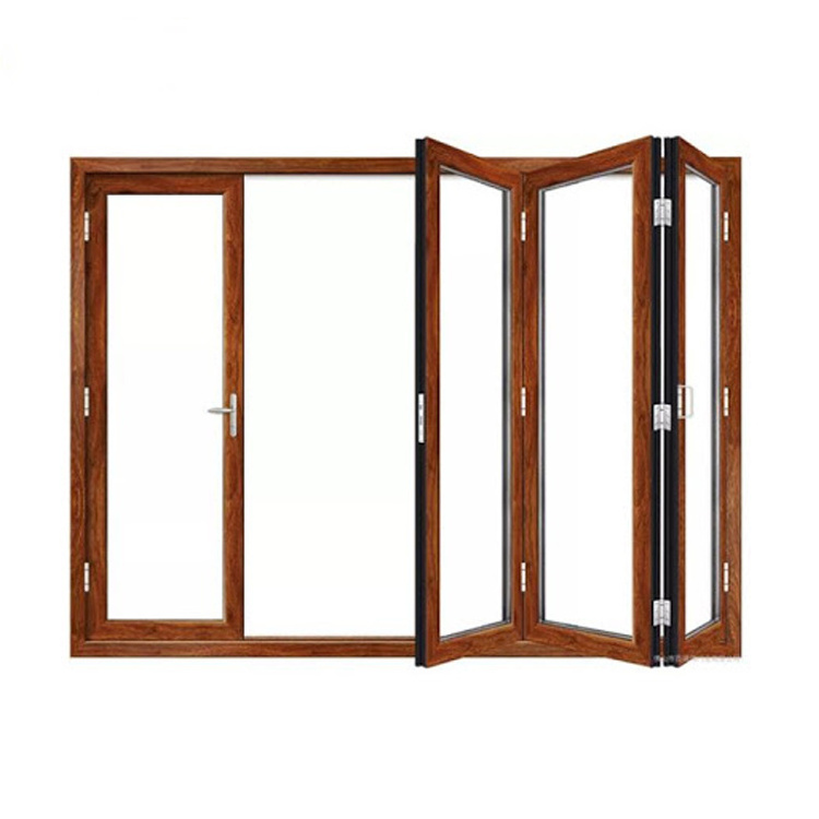 Aluminium Frame/Wooden Frame Folding Glass Windows Folding Doors