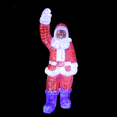 Outdoor ip54 christmas xmas decoration 3d penguin Santa sculptures led decorative serial lights