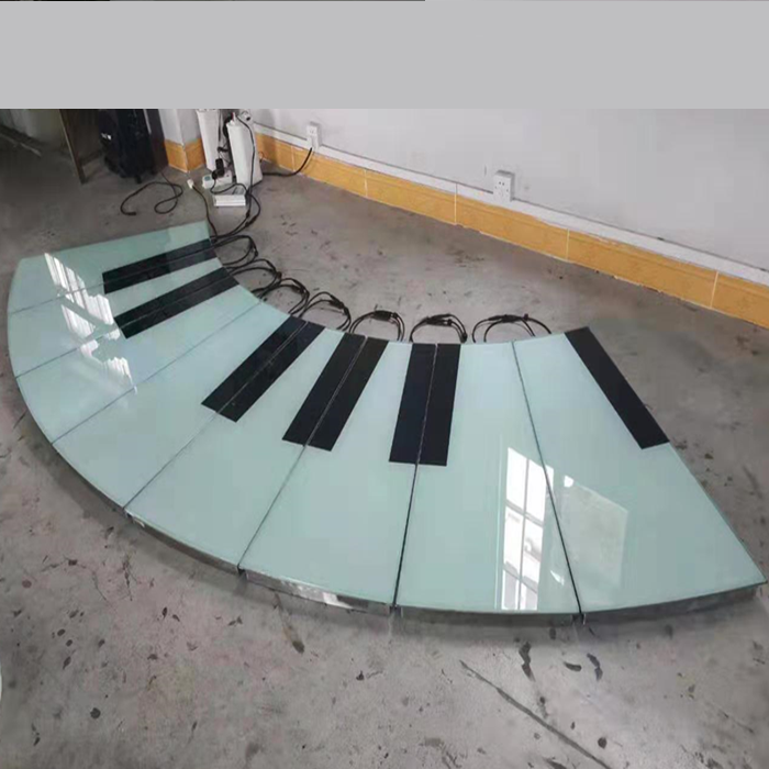 support customize giant floor piano/ piano floor tiles/ foot led dancing piano mat adults