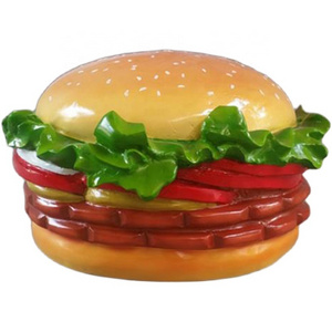 Restaurant Decoration Resin Cook Sculpture Fiberglass Pizza Hamburger Candy Statue