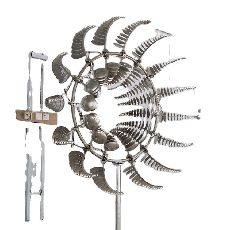 swinging sticks kinetic energy sculpture/ stainless steel kinetic sculpture/ windmill helix kinetic