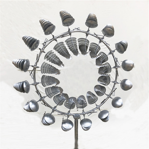 Large lighting metal crafts stainless steel art wind kinetic sculpture for garden decoration