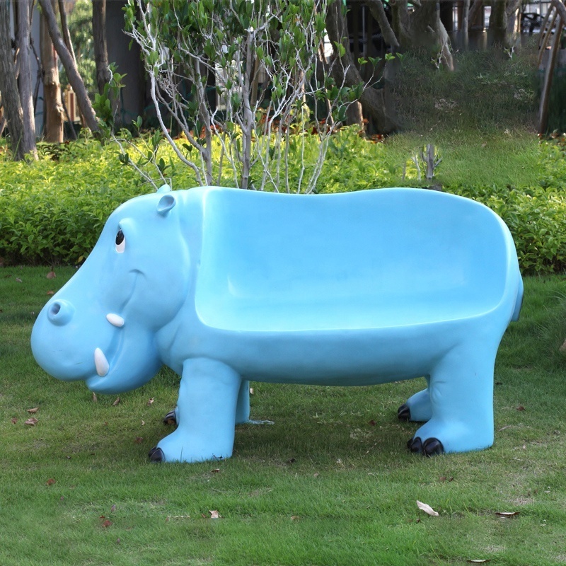 Fiberglass Animal Seat/Animal shaped bench/resin cartoon dinosaur chair For amusement park decor