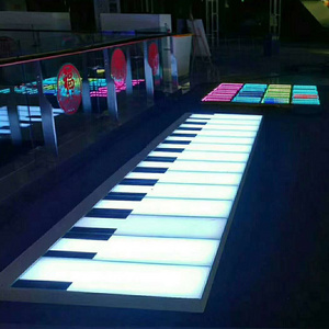 commercial led dance floor play music outdoor RGB color interactive giant floor piano