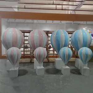 Wholesale outdoor large fiberglass hot air balloon sculpture prop for candy store decoration