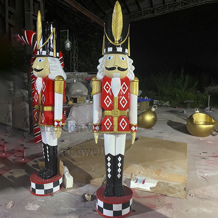 5ft 6ft 8ft fibreglass nutcracker props/ nutcracker soldier 6 ft christmas ornament/ christmas nutcracker soldier statue