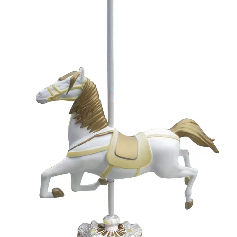 Party decoration fiberglass carousel sculptures/jumping castle carousel/mini fairground rides small carousel for sale