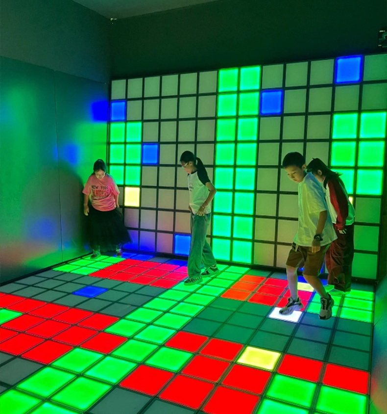 Popular Activate Game  30x30cm interactive led light floor game Sensitive DMX Games Activate LED Dance Floor