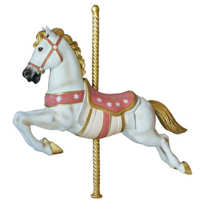 High quality large carousel horse statue fiberglass horse for carousel amusement park rides equipment