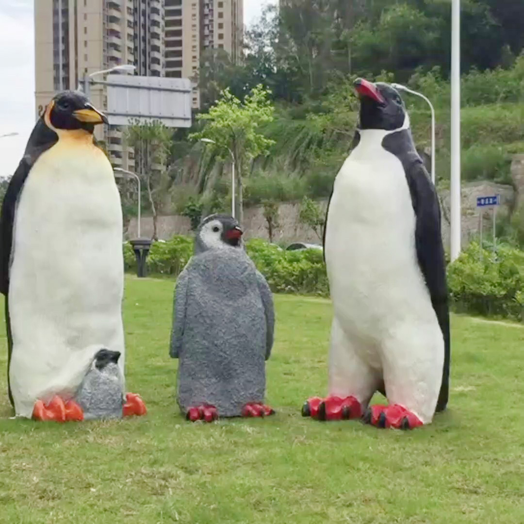 Support Customized Decorative Penguin Statue/Fiberglass Penguin Statue/Penguin Sculpture for Sale