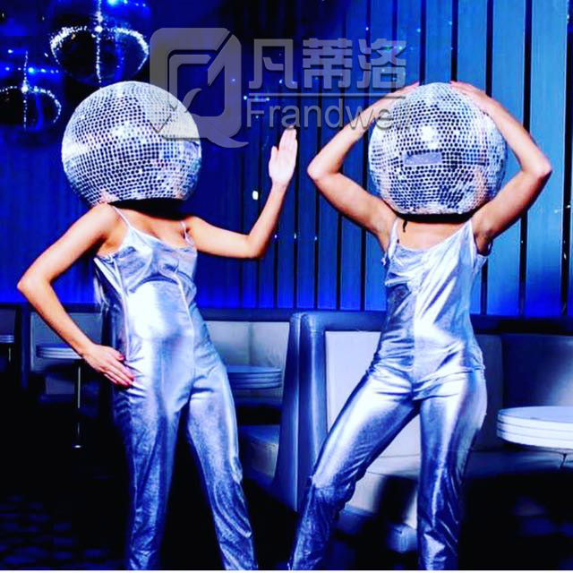 2021 Night Club Discoteca Stage Dj Light Mirror disco ball costume futuristic masker discoball big decor