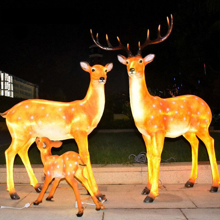 christmas light outdoor animated statue led christmas polar bear elk penguin statue for garden decor