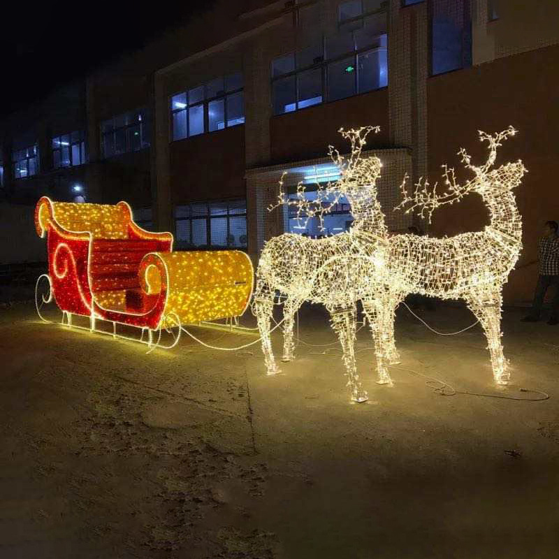 life size santa sleigh for sale/ santa claus sleigh with raindeer/ life size  santa sleigh motif stocks