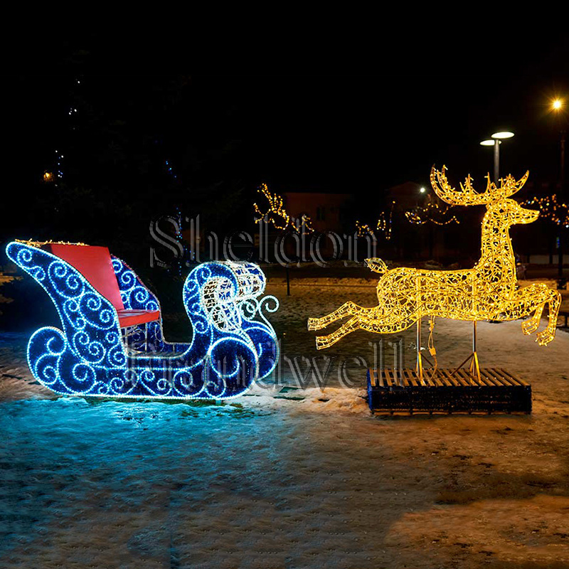 led christmas lights outdoor decorative/ outdoor giant christmas reindeer with led light/animated christmas reindeer