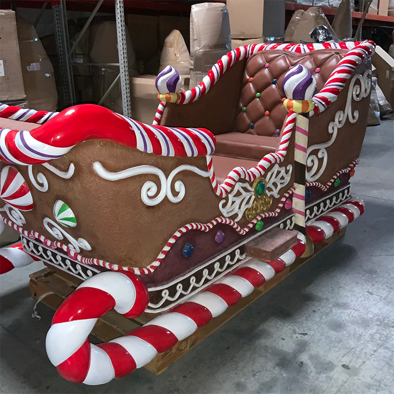 life size santa sleigh for sale/ christmas sleigh reindeer props/ santa claus with reindeer and sleigh outdoor