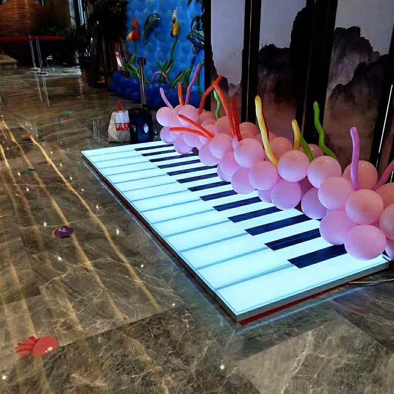 Led Lighting Dance Giant Floor Piano disco dance lights floor piano for amusement park props