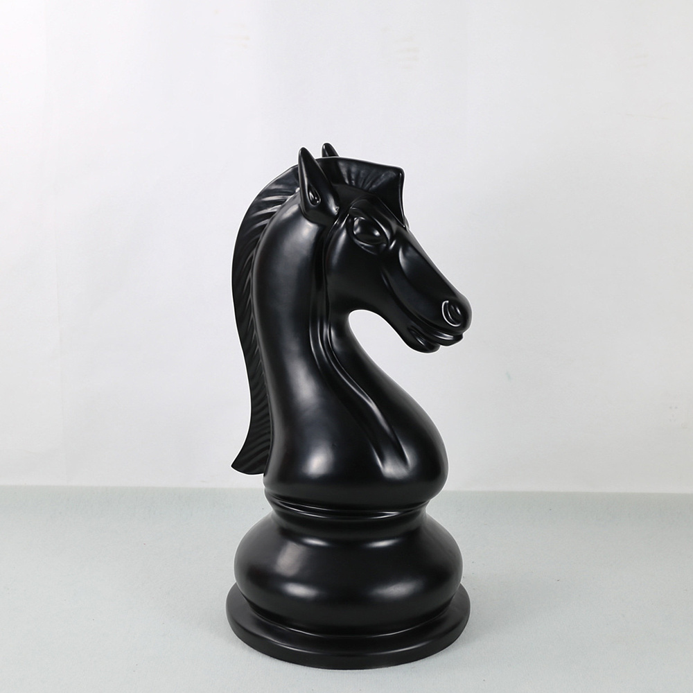 Modern pop art decorative resin crafts giant fiberglass chess set statue for selfie museum decoration